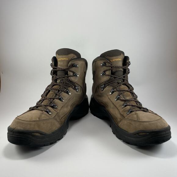 Lowa Renegade GTX Mid Hiking Boots Mens Size 15 Brown Goretex Waterproof Lace Up - Picture 10 of 14